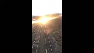 Quick Rail fanning at Bayview Junction - Beautiful Sunset - Horn Salutes