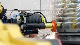 automatisierte Schleifl&ouml;sung f&uuml;r rondolino&copy; Speicher&ouml;fen - FerRobotics AAK 505 mit Werkzeugwechsler