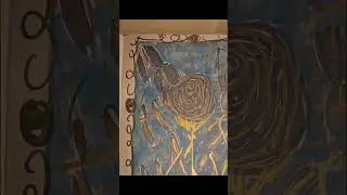 my blue bow and blue rose canvas and blue and gold rose drawing artwork.🎀🎀💛🩵💙✨✨🎨🖌️🎀🎀🌹🌹