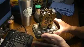 1890 Ansonia Carriage Clock with Musical Alarm Hole-End Mainspring Repair & J Hook Rivet Replacement
