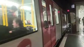 Metro Barcelona L4 Serie 2153 Saliendo de Bogatell con pitada incluida ☺️👍