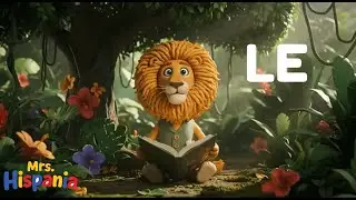 Sí­laba LE 🎶 El León Lector Aprende a Leer | Español para Niños
