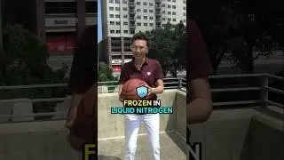 Shatter a frozen basketball?! Why not?? 🤷‍♀️ #DrTatiana #shorts