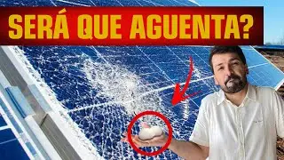 🤔PAINEL SOLAR quebra com chuva de GRANIZO?