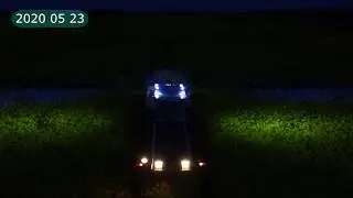 Night spraying Oilseed/Rapeseed fields, Laumetris (Naktinis rapso laukų pur&scaron;kimas)