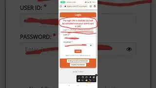 The login link is disabled and will be activated once your admit card is LIVE