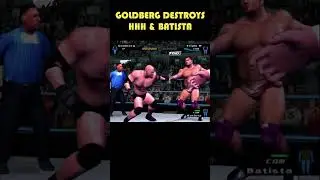 Goldberg vs Evolution//HHH & Batista Destroyed by Goldberg//#wwesmackdownherecomesthepain #pcsx2