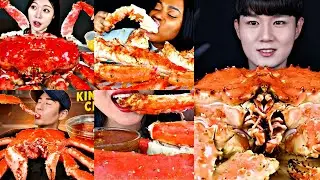 EATING KING CRAB 🦀 //MUKBANG COMPILATION ||NO TALKING 