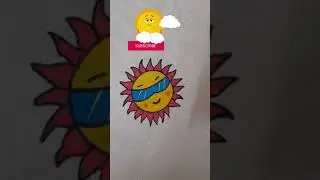 Easy sun drawing 🌞 |How to draw a smiling sun #shorts #sun #drawing #art