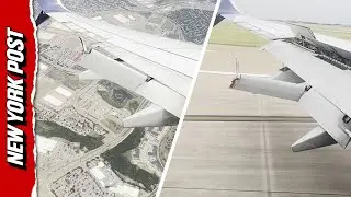 Scary Moment Delta Plane's Wing Flap Breaks Midair