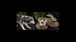 Snake Surprise in the Backyard &mdash; Dog to the Rescue the cat! 🐾 #rescue #wgitachi  #animals #cat