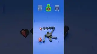 Minecraft Iron Golem the Hero VS Witch and Copper Golem Satisfying 3D Cloth Simulation