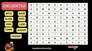 &iexcl;Diversi&oacute;n cerebral! Encuentra 9 palabras en alem&aacute;n en esta sopa de letras