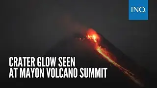 Crater glow seen at Mayon Volcano summit