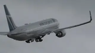 CF6 Power! WestJet 767-338ER [C-FWAD] Takeoff from Calgary Airport ᴴᴰ
