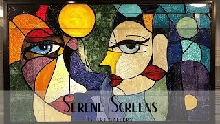 Abstract Stained Glass Woman - TV Art Display, Screensaver, Background, Wallpaper - Still - No Sound