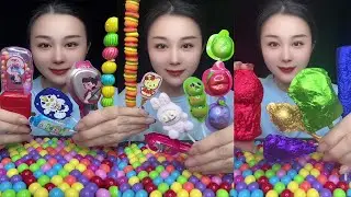 🌈💖✨ ASMR с радужными конфетами 🍭✨ Хрустящие леденцы, блестящие лакомства и милые сладости для мак...