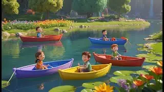Six Little Toy Boats Float Float Float | Water Play Song & Toddler Nursery Rhymes