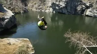 Massachusetts Cliff Jumping - 87' Cliffs!