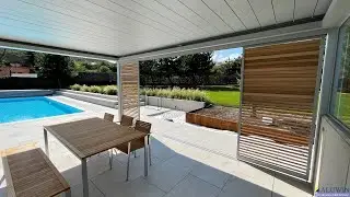 Realiz&aacute;cia posuvn&yacute;ch panelov Renson Loggia Wood Privacy