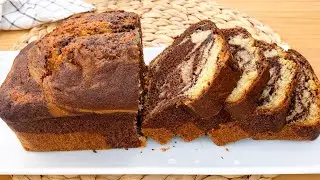 Classic Vanilla&ndash;Chocolate Marble Cake, Soft & Fluffy