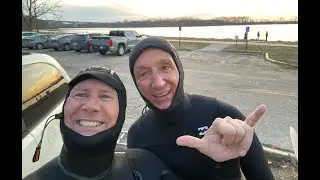 Pump Foiling with Ice on the water at CC Lake 12-16-25