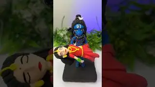 Part 2 Shiv Parvati With Clay 😍😍 #diy #handmadeclaycrafts #craft