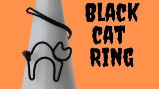 Black Cat Ring Wire Jewelry Making DIY Tutorial