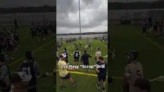Navy's 2v2 Tight Space Scrap Drill #lacrosse #shorts