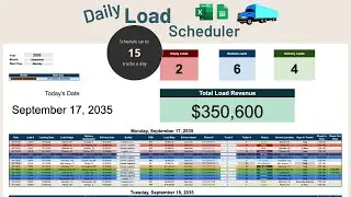 Trucking Scheduler Spreadsheet | Daily Planning for Logistics & Dispatch