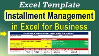 Installment Calculator in excel for Business | Product sale on installment excel sheet