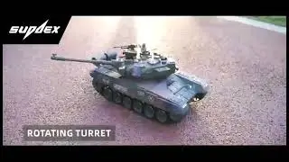 1/18 Supdex RC Tank with dual batteries, smoke effects, and the ability to shoot water beads and BBs