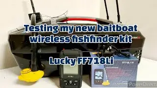 Testing my new baitboat wireless fishfinder kit Lucky FF718Li!