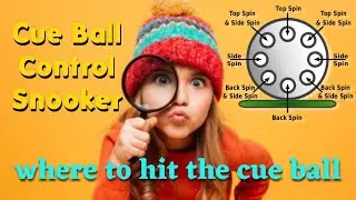 Cue ball control , top spin , back spin , side spin. Part 1 #snooker #billiards