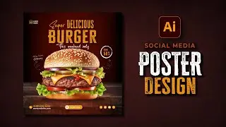 Social Media Post Design for Food Brand | Adobe Illustrator Tutorial | Graphic Design