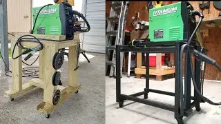 Custom welding cart made with the Titanium 125 flux core welder