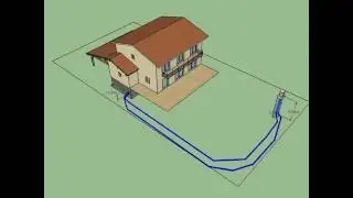 Earth air tunnel as heat exchanger for geothermal ventilation / cooling and heating passive house
