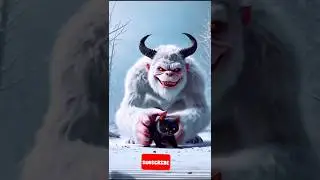 Thrown from a helicopter into a snowy jungle, a cat faces a white monster! 😾❄️ #StoryAnimationTales