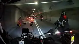 Thunder in the tunnel. Tommy ride out 31 12 2025 Tyne tunnel. 