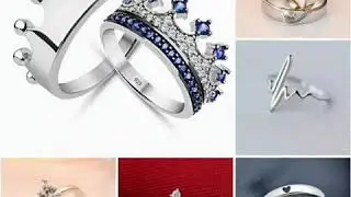 Attractive new stylish king queen couple ring || couple gift collection || latest ring design 2025
