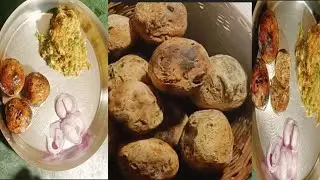 सिर्फ एक कटोरी आटा से बनी इतनी सारी बाटी |Palak ki bati chokha ki special recipe
