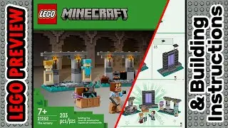 PREVIEW: 21252, LEGO Minecraft, The Armory​ & Building Instructions! LEGO 2024