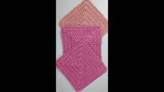 📥⚠️How to crochet a Solid Granny Square with no gaps