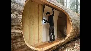 How to build a shelter in the AI ​​style. #treehouse #survival #winter #outdoors #home