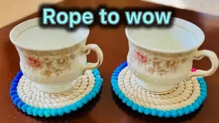Make stylish Rope coasters in one min!Cheap to elegant DIY