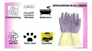 Long Hand Rubber Gloves For Cleaning Gloves For Washing Utensils-Gardening Gloves-Dish Washing Glove