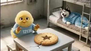 Yellow Chicken and dog playing Dalgona Candy Game#animals  #cute#dalgona