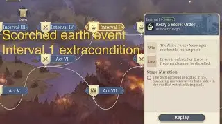 Scorched earth event Interval 1 extracondition #swordofconvallaria