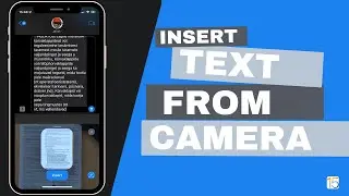 How to insert text from camera (LIVE TEXT) | iOS 15
