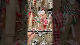NEW gingerbread decor at Hobby Lobby #hobbylobbychristmas #gingerbreaddecor